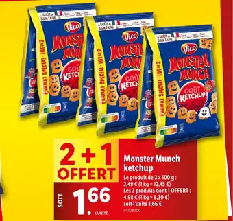 Lidl Monster Munch ketchup offre