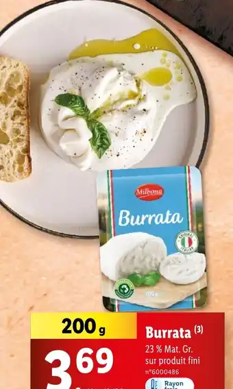 Lidl Burrata (3) offre