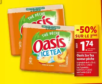 Lidl Oasis Ice Tea saveur pêche offre