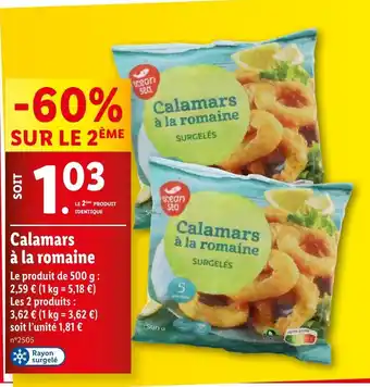 Lidl Calamars à la romaine offre