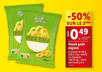 Lidl Snack goût oignon offre