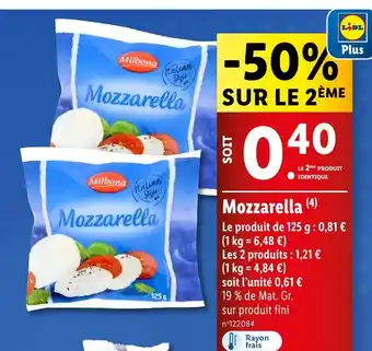 Lidl Mozzarella (4) offre