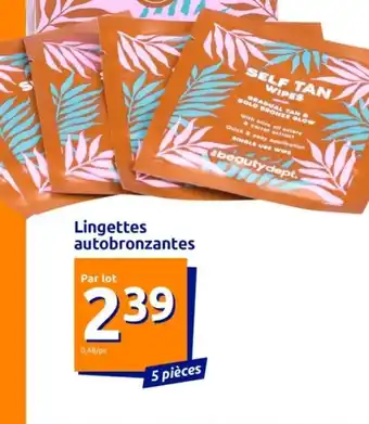 Action Lingettes autobronzantes offre