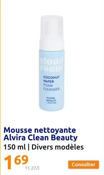 Action Mousse nettoyante Alvira Clean Beauty 150 ml | Divers modèles offre