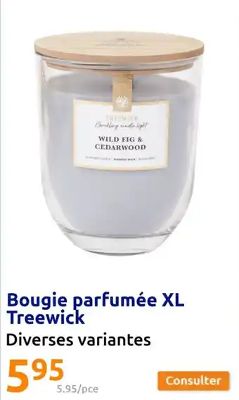 Action Bougie parfumée XL Treewick Diverses variantes offre