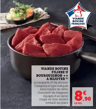 U Express VIANDE BOVINE FILIERE U BOURGUIGNON ★★ A MIJOTER (2) offre