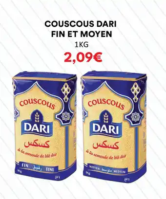 Hmarket COUSCOUS DARI FIN ET MOYEN 1KG offre