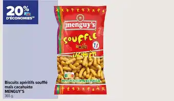 Carrefour Contact Biscuits apéritifs soufflé maïs cacahuète MENGUY'S offre