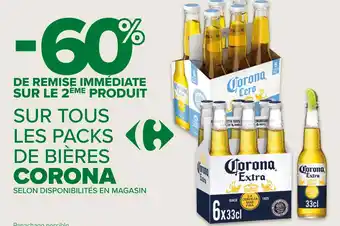 SUR TOUS LES PACKS DE BIĂRES CORONA