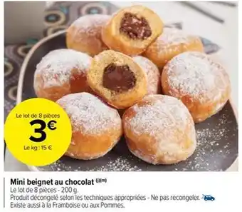 Carrefour Market Mini beignet au chocolat offre