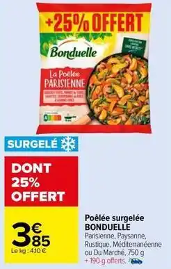 Carrefour Market Bonduelle - poêlée surgelée offre