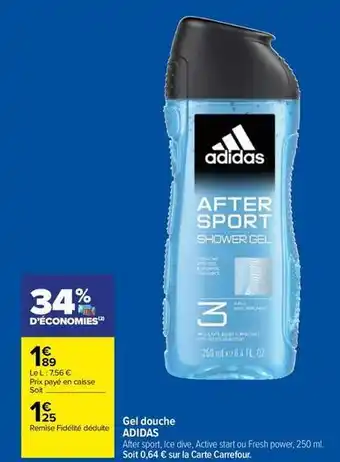 Carrefour Market Adidas - gel douche offre