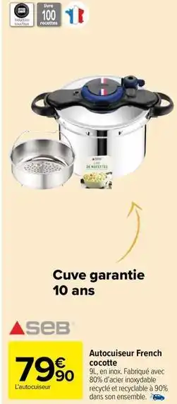 Carrefour Market Autocuiseur french cocotte offre