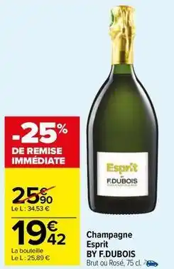 Carrefour Market F.dubois - champagne esprit offre