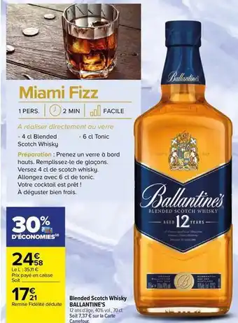 Carrefour Ballantine's - blended scotch whisky offre