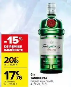 Carrefour Tanqueray - gin offre