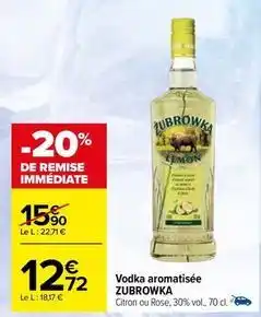 Carrefour Zubrowka - vodka aromatisée offre