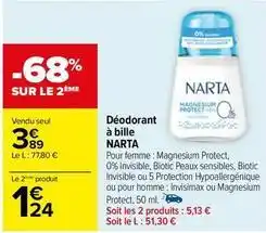 Carrefour Narta - déodorant à bille offre