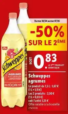 Lidl Schweppes - agrumes offre