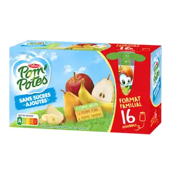 Carrefour Market POM'POTES Dessert fruitier sans sucres ajoutés Format Familial offre