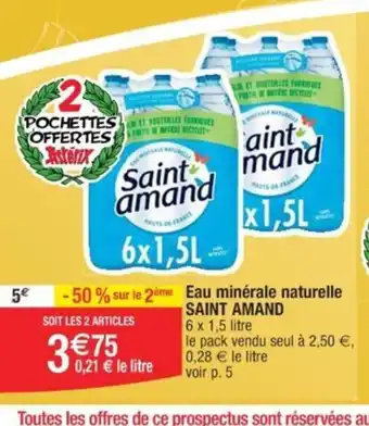 Cora Eau minérale naturelle SAINT AMAND offre