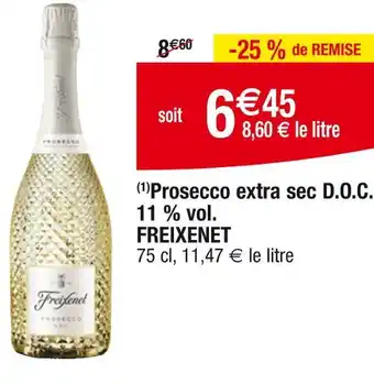 Cora FREIXENET Prosecco extra sec D.O.C. 11 % vol offre