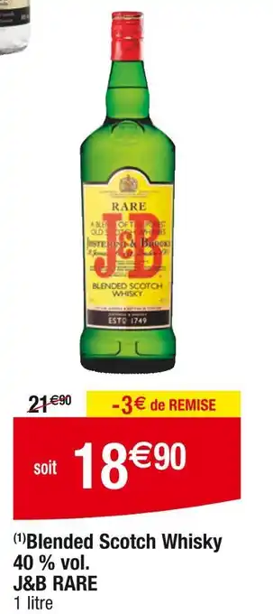 Cora x Carrefour J&B RARE Blended Scotch Whisky 40 % vol offre