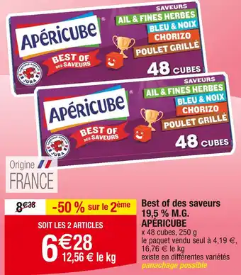 Cora APÉRICUBE Best of des saveurs 19,5 % M.G offre