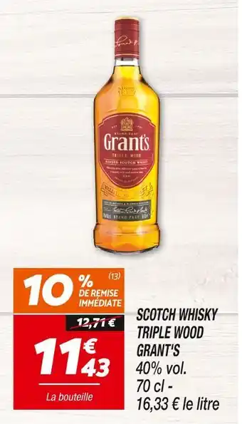 Netto GRANT'S SCOTCH WHISKY TRIPLE WOOD offre