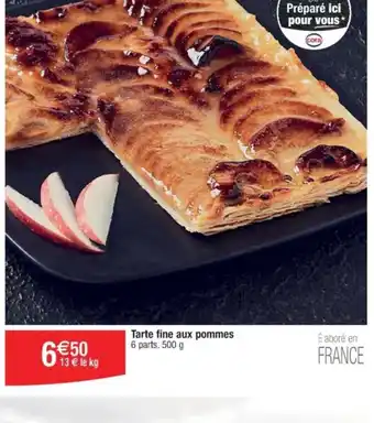 Tarte fine aux pommes