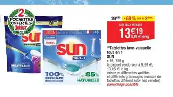 Cora x Carrefour (1)Tablettes lave-vaisselle tout en 1 SUN offre