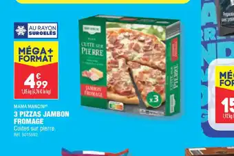 ALDI 3 PIZZAS JAMBON FROMAGE offre