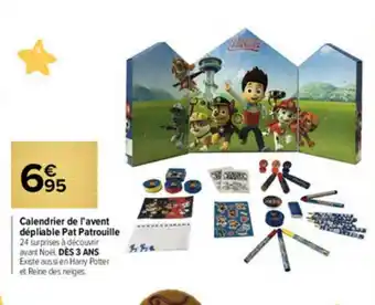 Calendrier De L'avent Dépliable Pat Patrouille