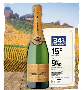 Carrefour Market Champagne Charies Lafitte 1er Cru Brut offre