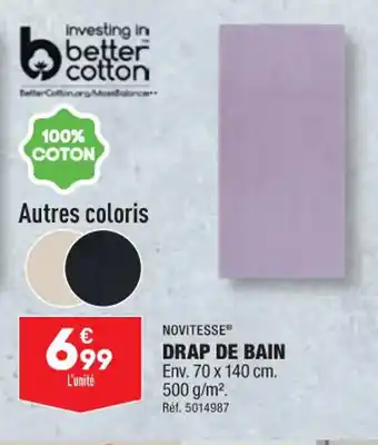 ALDI NOVITESSE DRAP DE BAIN offre