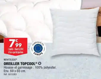 ALDI OREILLER TOPCOOL offre