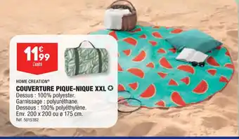 ALDI COUVERTURE PIQUE-NIQUE XXL offre