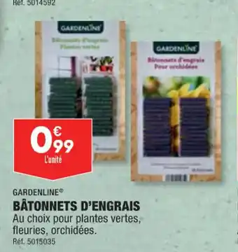 ALDI BÂTONNETS D'ENGRAIS offre