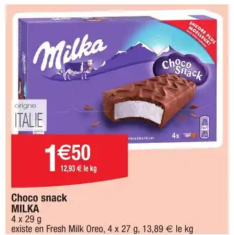 Migros Choco snack MILKA offre