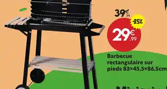 Maxi Bazar Barbecue rectangulaire sur pieds 83×45,5*86,5cm offre