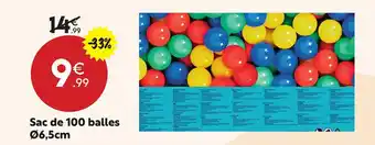 Maxi Bazar Sac de 100 balles 06,5cm offre