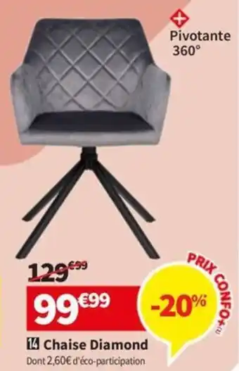 Conforama Chaise Diamond offre