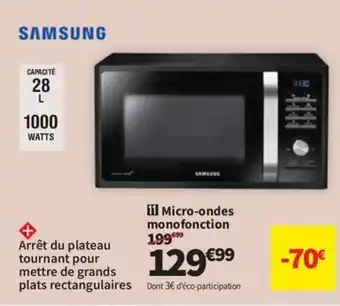 Conforama Micro-ondes monofonction offre