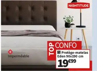 Conforama Protège-matelas Eden 90x190 cm offre