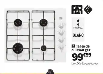 Conforama Table de cuisson gaz offre