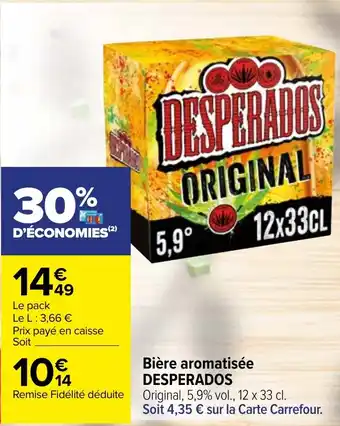 Carrefour Bière aromatisée DESPERADOS offre