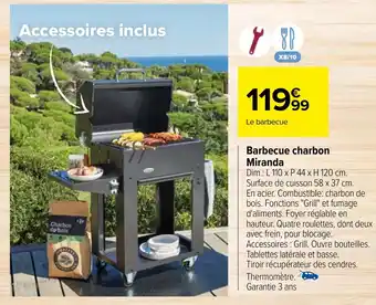 Carrefour Barbecue charbon Miranda offre