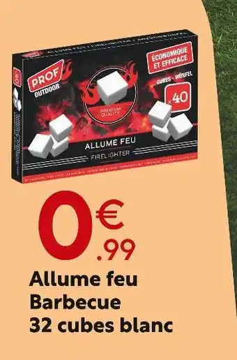 Maxi Bazar PROF Allume feu Barbecue 32 cubes blanc offre