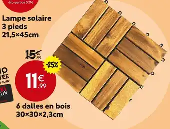 Maxi Bazar 6 dalles en bois offre