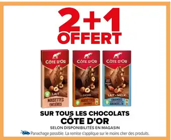 Carrefour SUR TOUS LES CHOCOLATS CÔTE D'OR offre